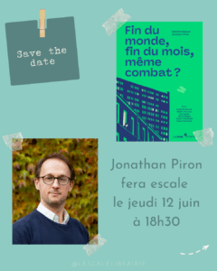 Lire la suite à propos de l’article Rencontre avec Jonathan Piron – 12/06/25 à 18h30
