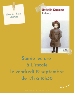 Lire la suite à propos de l’article Soirée lecture – 19/09/2025 de 17h à 18h30