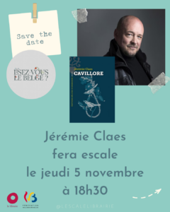Lire la suite à propos de l’article Rencontre avec Jérémie Claes – 05/11/26 à 18h30